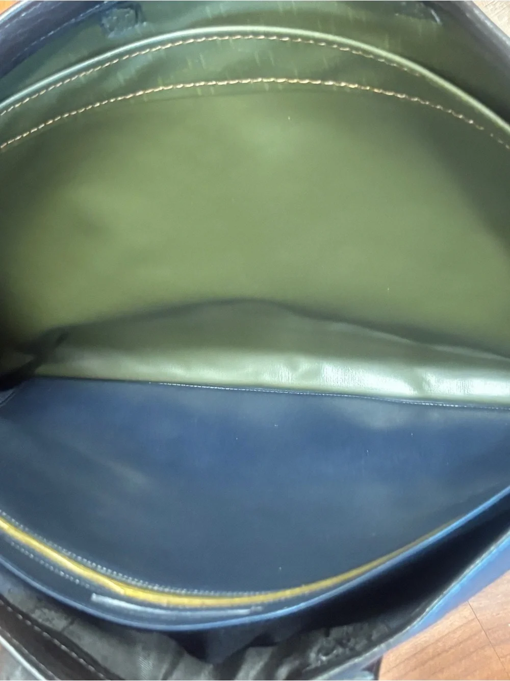 Vintage GSA Surplus Navy Leather Briefcase Portfolio